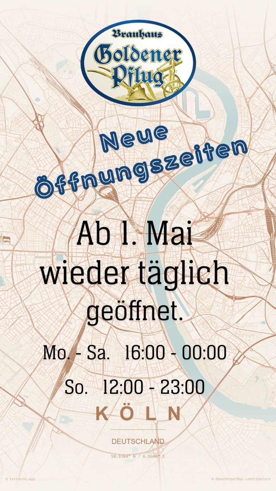 Neue Öffnungszeiten